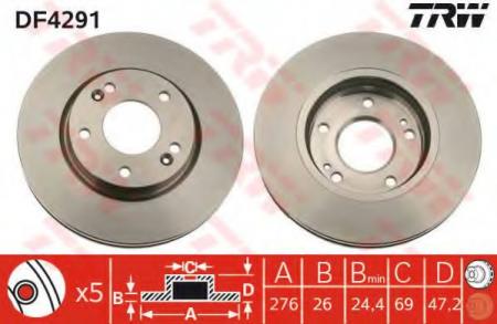    HY: HIGHWAY VAN 00-, SANTA FE 01-, TRAJET 00- DF4291