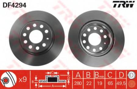    AUDI: A3 03-, A3 SPORTBACK 04-,  SEAT: ALTEA 04-, LEON 99-, LEON 05-, TOLEDO III 04-,  SKODA: OCTAVIA 04-, OCTAVIA COMBI 04-,  VW: CADDY I DF4294