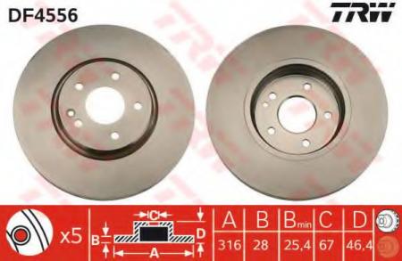   MERCEDES W210 2.7-4.3 96-03  D=316 DF4556