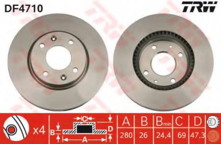    HY: ELANTRA 03-, SONATA IV 01-04 DF4710