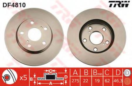    TOYOTA: ALTIS  (E15_, E14_) 07-, AURIS (_ZE15_, _RE15_) 06-, COROLLA  (_E12J_, _E12T_) 01-, TOYOTA (FAW): COROLLA 04-06 DF4810