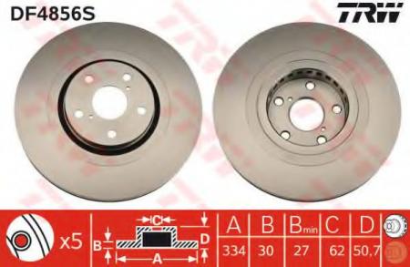 ДИСК ТОРМОЗНОЙ ПЕРЕДН LEXUS: GS  05 - DF4856S