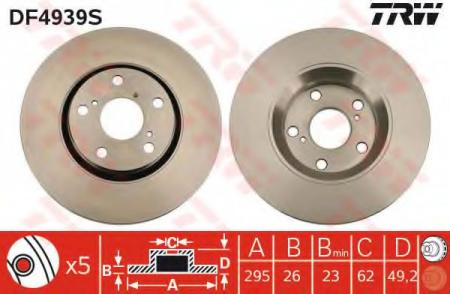    TOYOTA: ALTIS  (E15_, E14_) 07-, AURIS (_ZE15_, _RE15_) 06- DF4939S