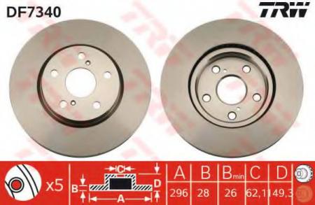    LEXUS: IS C (GSE2_) 09-, IS II (_XE2_, _SE2_) 05-, TOYOTA: CROWN  (S18_, CRS_, JZS_, UZS_) 03-, TOYOTA (FAW): CROWN ROYAL 05-, REIZ 0 DF7340