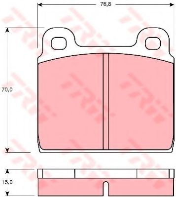 КОЛОДКИ ТОРМОЗНЫЕ ДИСКОВЫЕ ПЕРЕДН ALFA ROMEO: 1750-2000 68-83, GT 63-77, MONTREAL 72-79, SPIDER 67-77, SPIDER 76-93,  FERRARI: 208/308 75-85, DINO GT 69-73, DINO GT4 74-80 GDB100