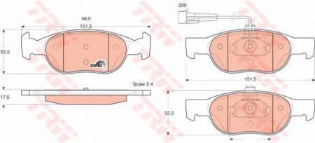     ALFA ROMEO: 145 96-01,  FIAT: BRAVA 95-01, BRAVO 95-01, MAREA 96-, MAREA WEEKEND 96-,  LANCIA: DELTA II 94-99 GDB1291