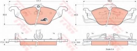 КОЛОДКИ ТОРМОЗНЫЕ ДИСКОВЫЕ ПЕРЕДН OPEL: ASTRA G ХЕЧБЭК 98-05, ASTRA G КАБРИО 01-05, ASTRA G СЕДАН 98-05, ASTRA G УНИВЕРСАЛ 98-04, ASTRA G ФУРГОН 99-05, ZAFIRA 99-05 GDB1351