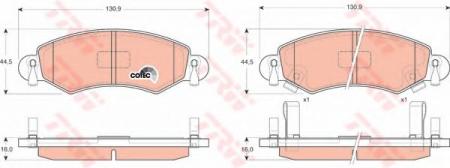 КОЛОДКИ ТОРМОЗНЫЕ ДИСКОВЫЕ ПЕРЕДН OPEL: AGILA 07-, AGILA 00-,  SUZUKI: WAGON R+ 03-, WAGON R+ 00- GDB1420
