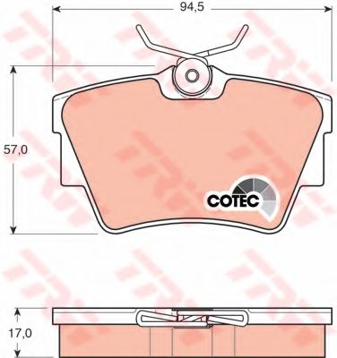 КОЛОДКИ ТОРМОЗНЫЕ ДИСКОВЫЕ ЗАДН NISSAN: PRIMASTAR АВТОБУС 01-, PRIMASTAR ФУРГОН 02-,  OPEL: VIVARO COMBI 01-, VIVARO ФУРГОН 01-,  RENAULT: TRAFIC II C БОРТОВОЙ ПЛАТФОРМОЙ 0 GDB1479