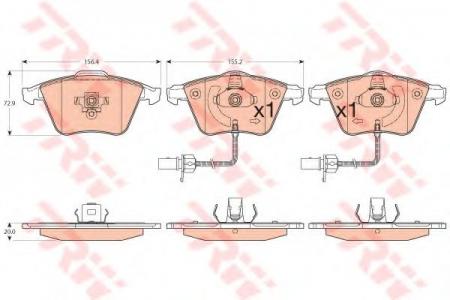     AUDI: A4 03-04, A4 AVANT 03-04, A4  04-, A6 01-05, A6 04-, A6 AVANT 01-05, A6 AVANT 05-, A8 02- GDB1554
