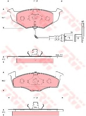 КОЛОДКИ ТОРМОЗНЫЕ ДИСКОВЫЕ ПЕРЕДН SEAT: IBIZA IV 06-,  SKODA: FABIA 99-, FABIA COMBI 00-, FABIA PRAKTIK 03-, FABIA СЕДАН 99-,  VW: POLO 99-01, POLO 01-, POLO СЕДАН 03- GDB1586