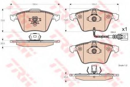    AUDI: A3 03-, A3 SPORTBACK 04-,  SEAT: LEON 05-,  VW: EOS 06-, GOLF V 03-, PASSAT 05-, PASSAT VARIANT 05- GDB1616