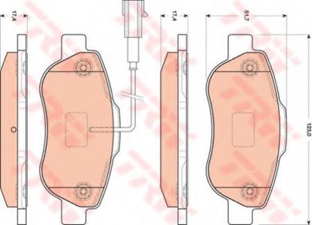     FIAT: 500 1.4 07-, FIORINO  1.3 D MULTIJET/1.4 08-, QUBO 1.3 D MULTIJET/1.4 09- GDB1746