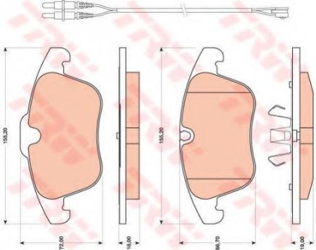    CITROEN: C5 (RD_) 08-, C5 BREAK (TD_) 08- PEUGEOT: 508 10-, 508 SW 10- GDB1818