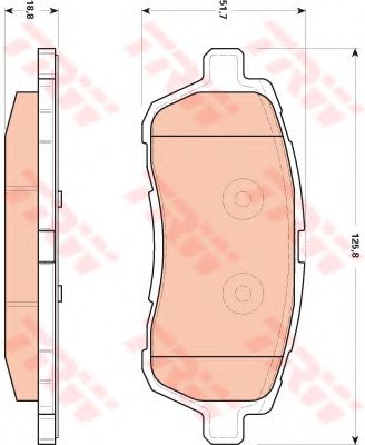 КОЛОДКИ ТОРМОЗНЫЕ ДИСКОВЫЕ ПЕРЕДН FORD: FIESTA VI 08 - , FIESTA VAN 09 - GDB1893