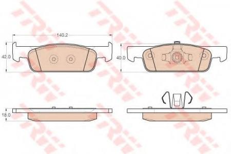 КОЛОДКИ ТОРМОЗНЫЕ RENAULT LOGAN II 12- GDB2016