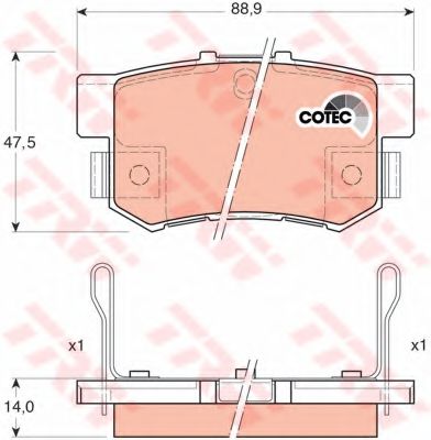     HONDA: CIVIC VI 01-05, CIVIC VI HATCHBACK 01-05, CIVIC VI  01-05, CIVIC VII 05-, CIVIC VII HATCHBACK 06-, LEGEND III 96-, PRELUDE V 96-0 GDB3175
