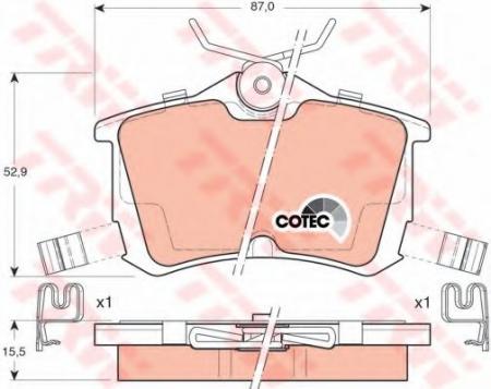 КОЛОДКИ ТОРМОЗНЫЕ ДИСКОВЫЕ ЗАДН HONDA: ACCORD VII 98-02, ACCORD VII AERODECK 98-, ACCORD VII HATCHBACK 99-02, ACCORD VIII 03-, ACCORD VIII TOURER 03- GDB3190