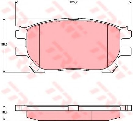 КОЛОДКИ ДИСКОВЫЕ П. TOYOTA PREVIA 2.0 D-4D/2.4 16V VVT-I 03> GDB3414