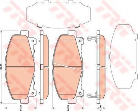 КОЛОДКИ ТОРМОЗНЫЕ ДИСКОВЫЕ HONDA: ACCORD IX 08 - GDB3477