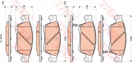 КОЛОДКИ ТОРМОЗНЫЕ ДИСКОВЫЕ ПЕРЕДН INFINITI: G КАБРИО 10 - , G КУПЕ 08 - , G СЕДАН 08 - GDB3503
