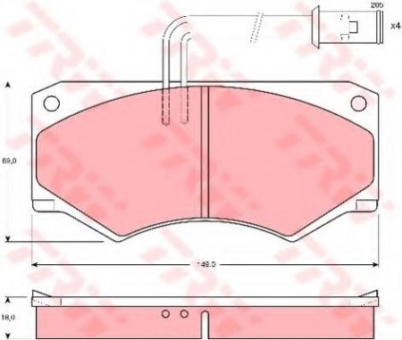 BREMSBELAGSATZ GDB390