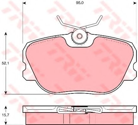 TRW КОЛОДКИ ТОРМОЗНЫЕ ДИСКОВЫЕ ПЕРЕДНИЕ GDB493