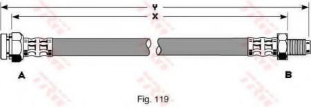 ТОРМОЗНОЙ ШЛАНГ MITSUBISHI PHB182