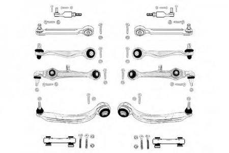КОМПЛЕКТ РЫЧАГОВ C НАКОНЕЧНИКАМИ РУЛЕВЫМИ, СТОЙКАМ 0904190K