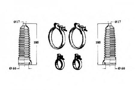 КОМПЛЕКТ ПЫЛНИКА, РУЛЕВОЕ УПРАВЛЕНИЕ 0900485