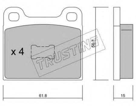 К-Т ДИСКОВ. ТОРМОЗ. КОЛОДОК VW GOLF 1, JETTA 1 74 0110