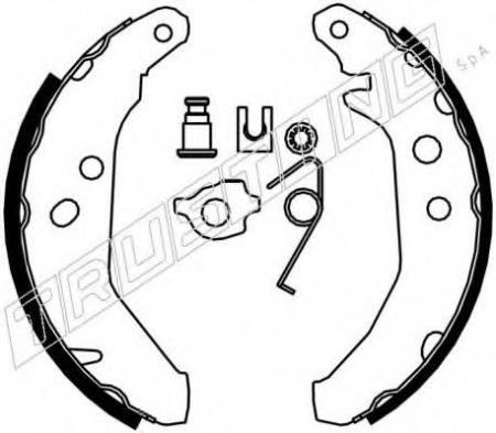 К-Т БАРАБ. ТОРМОЗ. КОЛОДОК FORD FIESTA 1, 1-1.8D 8 040129k