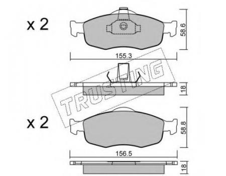 К-Т ТОРМ. КОЛОДОК FR FO MONDEO I, II -00 БЕЗ ДАТЧ. 148.0