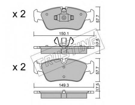 К-Т ТОРМ. КОЛОДОК FR BMW 1(E87/88), 3(E90/91) 656.0