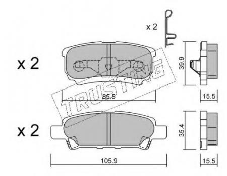 К-Т ТОРМ. КОЛОДОК RE DOD CALIBER, JEEP, MI LANCER 753.0