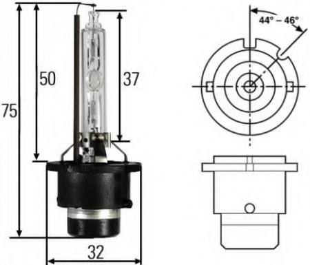 GLUEHLAMPE, D2S, 35 W HELLA 8GS007949261 8GS007949261