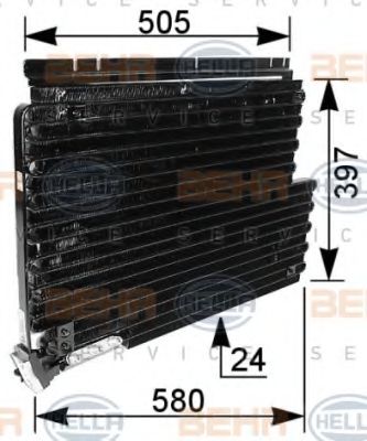KONDENSATOR, TIEFE  24 MM 8FC351036291