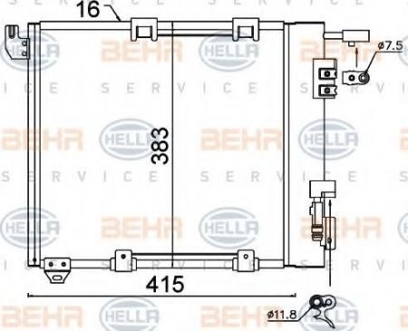 KONDENSATOR, TIEFE  16 MM 8FC351301374