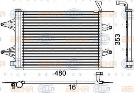 KONDENSATOR, TIEFE  16 MM 8FC351301531