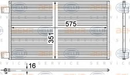 КОНДЕНСЕР RENAULT KANGOO 1.5 DCI / 1.6 08- 8FC 351 309-161