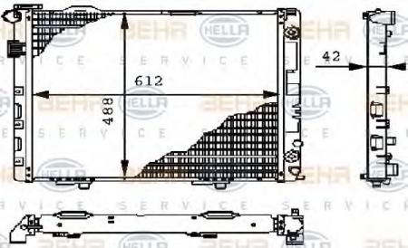 РАДИАТОР W124 3.0D+A / C 93-96(62762A) 8MK 376 711-101