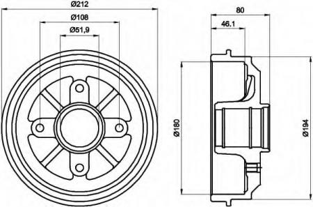 BREMSTROMMEL 8DT355301281