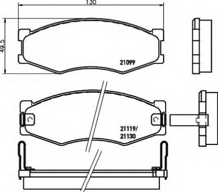 BREMSBELAGSATZ 8DB355005621