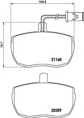 BREMSBELAGSATZ 8DB355005831