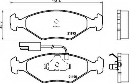 BREMSBELAGSATZ 8DB355007431
