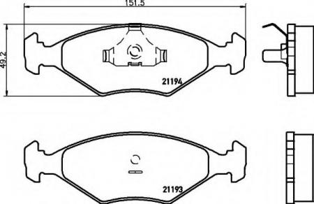 BREMSBELAGSATZ 8DB355007441