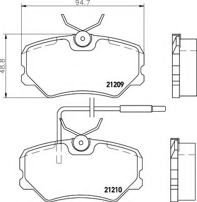 BREMSBELAGSATZ 8DB355017741