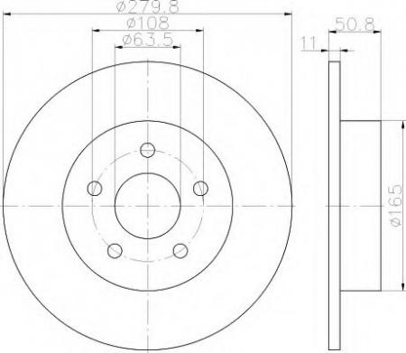 BREMSSCHEIBE 55389PRO 8DD355118211