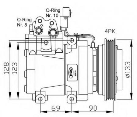 КОМПРЕССОР HY (OEM) GETZ 09.02-06.09 32446G