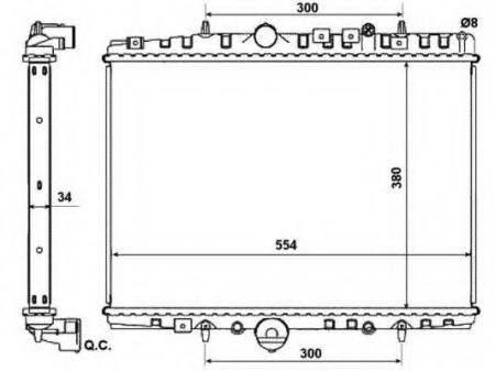 РАДИАТОР PSA C5, 406 АКПП 99 -04 53787